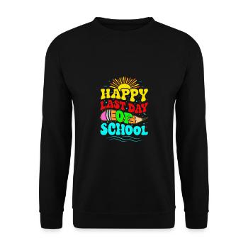 Joyeux dernier jour d’école 2024 remise des diplômes - Sweat-shirt Unisexe - noir - Devant - Alina (178cm) & Michal (187cm)