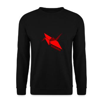 Südharz Merch -Kraniche Kelbra - Unisex Pullover - Schwarz - Vorne - Alina (178cm) & Michal (187cm)