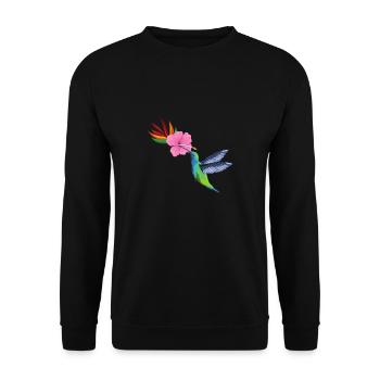 Graine de fleur de colibri - Sweat-shirt Unisexe - noir - Devant - Alina (178cm) & Michal (187cm)