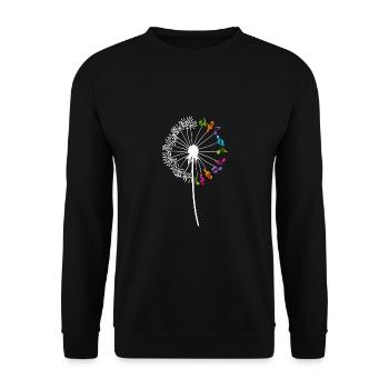 Music notes dandelion flower musicians - Unisex Sweatshirt - black - Front - Alina (178cm) & Michal (187cm)