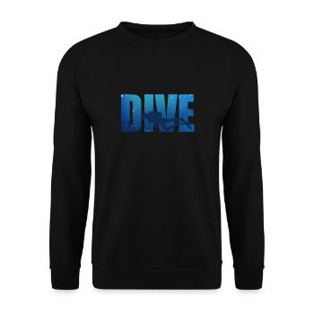 Dive Taucher T-Shirt & Geschenk - Unisex Pullover - Schwarz - Vorne - Alina (178cm) & Michal (187cm)