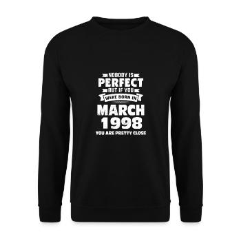 25e anniversaire Mars Né en 1998 Idée cadeau - Sweat-shirt Unisexe - noir - Devant - Alina (178cm) & Michal (187cm)