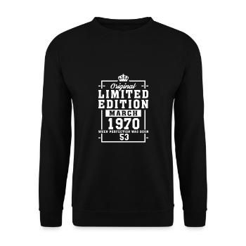 53e anniversaire Mars Né en 1970 Idée cadeau - Sweat-shirt Unisexe - noir - Devant - Alina (178cm) & Michal (187cm)