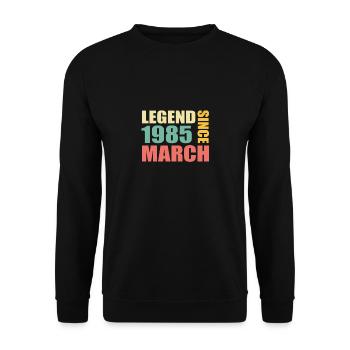 38e anniversaire Mars Né en 1985 Idée cadeau - Sweat-shirt Unisexe - noir - Devant - Alina (178cm) & Michal (187cm)