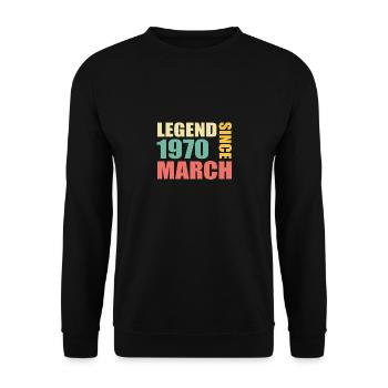 53e anniversaire Mars Né en 1970 Idée cadeau - Sweat-shirt Unisexe - noir - Devant - Alina (178cm) & Michal (187cm)
