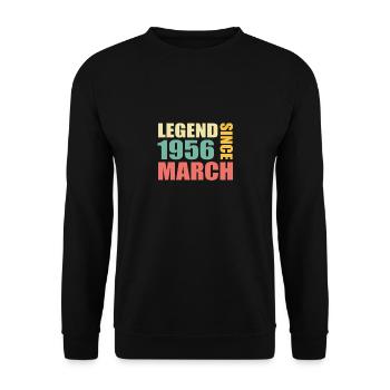 67e anniversaire Mars Né en 1956 Idée cadeau - Sweat-shirt Unisexe - noir - Devant - Alina (178cm) & Michal (187cm)