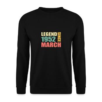 71e anniversaire Mars Né en 1952 Idée cadeau - Sweat-shirt Unisexe - noir - Devant - Alina (178cm) & Michal (187cm)