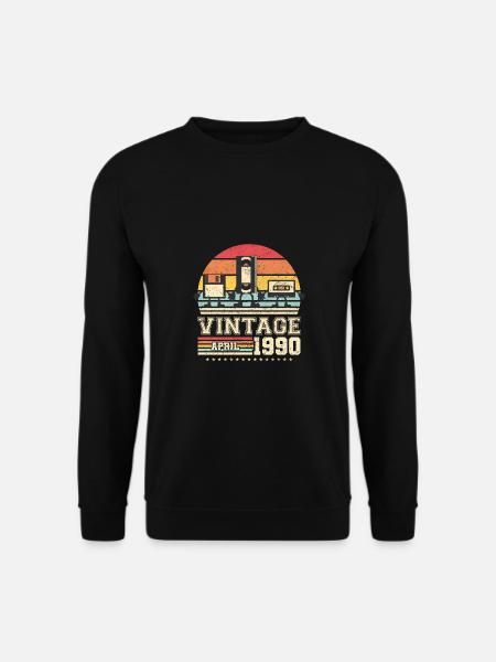33rd birthday April Born 1990 Gift idea - Unisex Sweatshirt - black