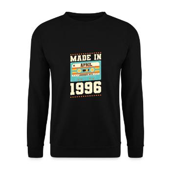 27e anniversaire Avril Né 1996 Idée cadeau - Sweat-shirt Unisexe - noir - Devant - Alina (178cm) & Michal (187cm)