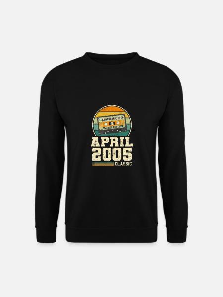 18. Geburtstag April Jahrgang 2005 Geschenkidee - Unisex Pullover - Schwarz