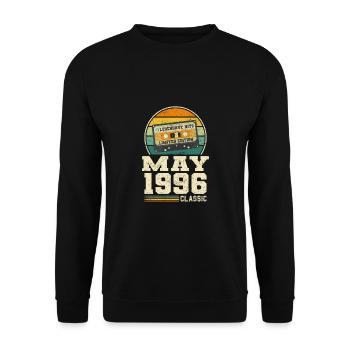 27e anniversaire Mai Né en 1996 Idée cadeau - Sweat-shirt Unisexe - noir - Devant - Alina (178cm) & Michal (187cm)