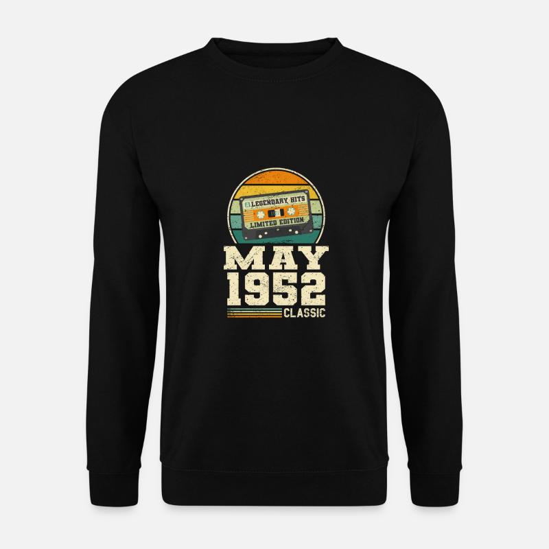 71. Geburtstag Mai Jahrgang 1952 Geschenkidee - Unisex Pullover - Schwarz
