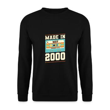 23e anniversaire Mai Année 2000 Idée cadeau - Sweat-shirt Unisexe - noir - Devant - Alina (178cm) & Michal (187cm)