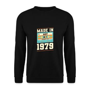 38e anniversaire Mai Né en 1985 Idée cadeau - Sweat-shirt Unisexe - noir - Devant - Alina (178cm) & Michal (187cm)