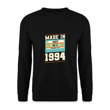 29e anniversaire Mai Né 1994 Idée cadeau - Sweat-shirt Unisexe - noir - Devant - Alina (178cm) & Michal (187cm)