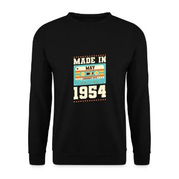 61e anniversaire Mai Né en 1962 Idée cadeau - Sweat-shirt Unisexe - noir - Devant - Alina (178cm) & Michal (187cm)