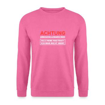 Enterrement de vie de garçon de mariage Enterrement de vie de garçon - Sweat-shirt Unisexe - rose - Devant