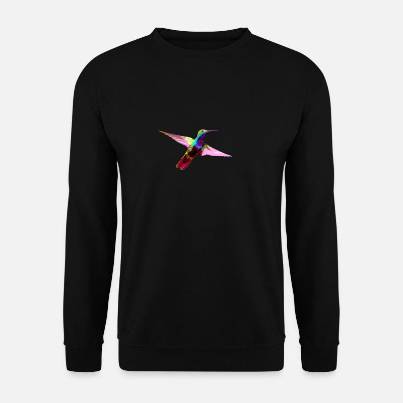 Colorful hummingbird - Unisex Sweatshirt - black