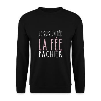 Je Suis Une Fee La Fee Pachier Humour Cadeau - Sweat-shirt Unisexe - noir - Devant - Alina (178cm) & Michal (187cm)