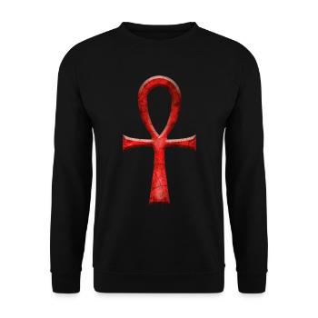 ANKH ROT - Unisex Pullover - Schwarz - Vorne - Alina (178cm) & Michal (187cm)