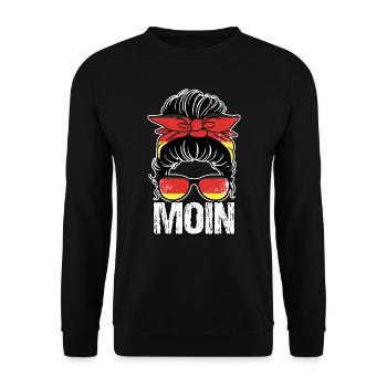 Fantastisches unordentliches Brötchen Deutsche - Unisex Pullover - Schwarz - Vorne - Alina (178cm) & Michal (187cm)