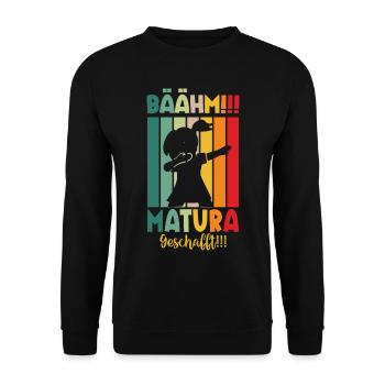 Matura 2024 Mittelschule Abschluss Maturant - Unisex Pullover - Schwarz - Vorne - Alina (178cm) & Michal (187cm)