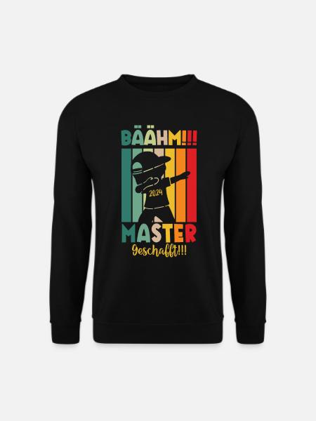 Master Masterabsolvent Masterabschluss Geschenk - Unisex Pullover - Schwarz