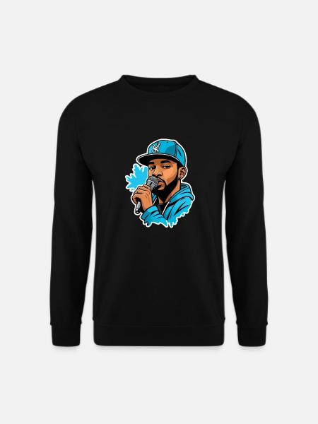 MC mit Mikrofon - Unisex Pullover - Schwarz
