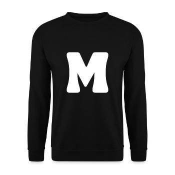 M - Unisex Pullover - Schwarz - Vorne - Alina (178cm) & Michal (187cm)