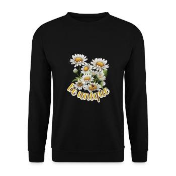 Be Unique, Meadow Flower, Bees - Unisex Sweatshirt - black - Front - Alina (178cm) & Michal (187cm)
