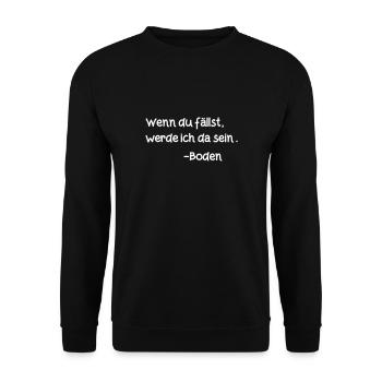 Für dich da sein - Unisex Pullover - Schwarz - Vorne - Alina (178cm) & Michal (187cm)