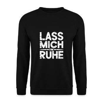 Lasst mir meine Ruhe - nicht stören - Unisex Pullover - Schwarz - Vorne - Alina (178cm) & Michal (187cm)