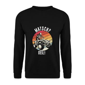 Quad Bike Biker Quad Zubehör Quad Geschenk Matsch - Unisex Pullover - Schwarz - Vorne - Alina (178cm) & Michal (187cm)