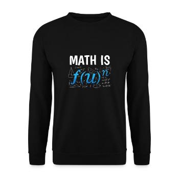 Math Is Mathe Mathematik Lehrer Wissenschaft - Unisex Pullover - Schwarz - Vorne - Alina (178cm) & Michal (187cm)