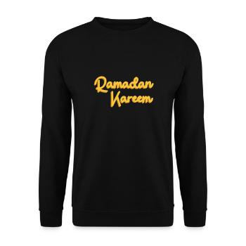 Ramadan Mubarak muslim islam Fasten moslem Allah - Unisex Pullover - Schwarz - Vorne - Alina (178cm) & Michal (187cm)