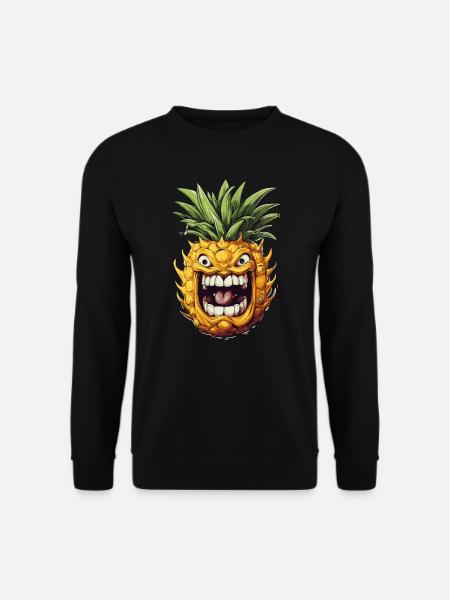 Funny Pineapple Fruit - Unisex Sweatshirt - black
