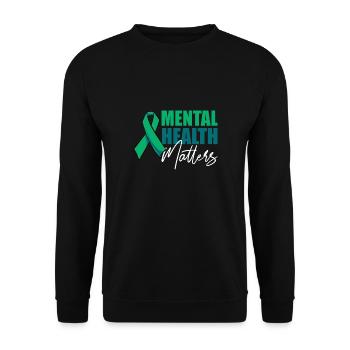 Mental Health Matters Bewusstsein Gesundheit - Unisex Pullover - Schwarz - Vorne - Alina (178cm) & Michal (187cm)