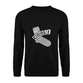 Cool sock - fun motivational design - Unisex Sweatshirt - black - Front - Alina (178cm) & Michal (187cm)