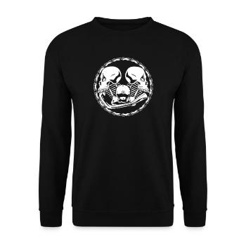 Custom Cycle - Motor Skulls - Unisex Sweatshirt - black - Front - Alina (178cm) & Michal (187cm)