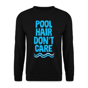Piscine Cheveux Ne Pas Se Soucier 4 - Sweat-shirt Unisexe - noir - Devant - Alina (178cm) & Michal (187cm)