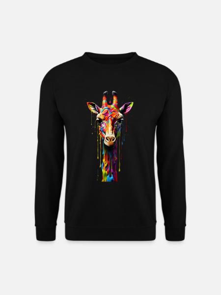 Rainbow Giraffe - Unisex Sweatshirt - black