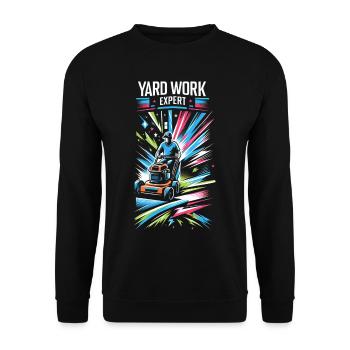 Yard Work Expert 15 - Unisex Sweatshirt - black - Front - Alina (178cm) & Michal (187cm)