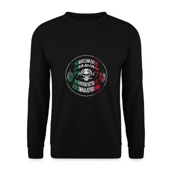 Nobiscum Deus - Unisex Pullover - Schwarz - Vorne - Alina (178cm) & Michal (187cm)