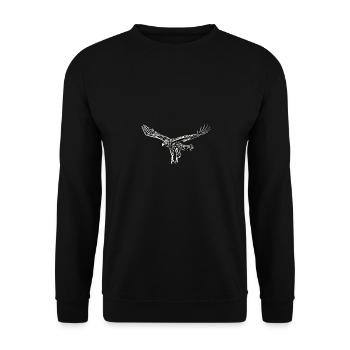 Adler - Unisex Pullover - Schwarz - Vorne - Alina (178cm) & Michal (187cm)