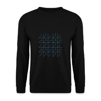 Optical Illusion Illusion Shapes Geometry Optics - Unisex Sweatshirt - black - Front - Alina (178cm) & Michal (187cm)