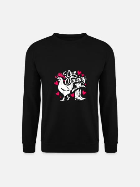 Love Line Dance Western Chicken dancing - Unisex Pullover - Schwarz