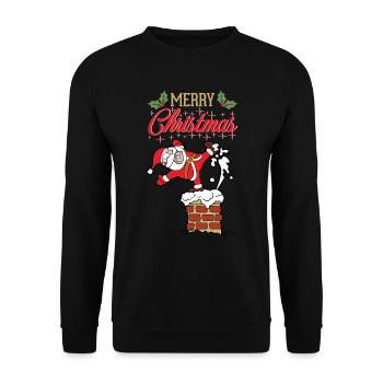 Santa Claus - Unisex Sweatshirt - black - Front - Alina (178cm) & Michal (187cm)