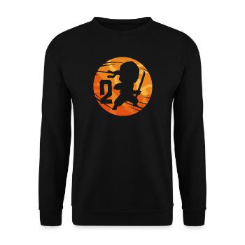 Ninja Fighter 2ème anniversaire Garçon 2 ans - Sweat-shirt Unisexe - noir - Devant - Alina (178cm) & Michal (187cm)