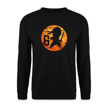 Ninja Fighter 6ème anniversaire Garçon de 6 ans - Sweat-shirt Unisexe - noir - Devant - Alina (178cm) & Michal (187cm)