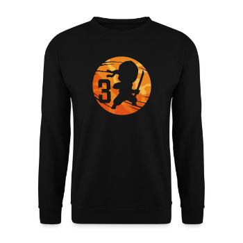 Ninja Fighter 3ème anniversaire Garçon 3 ans - Sweat-shirt Unisexe - noir - Devant - Alina (178cm) & Michal (187cm)